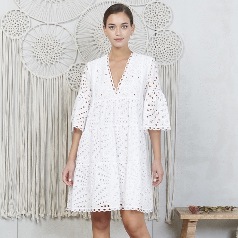 Valerie Khalfon dress white eyelet